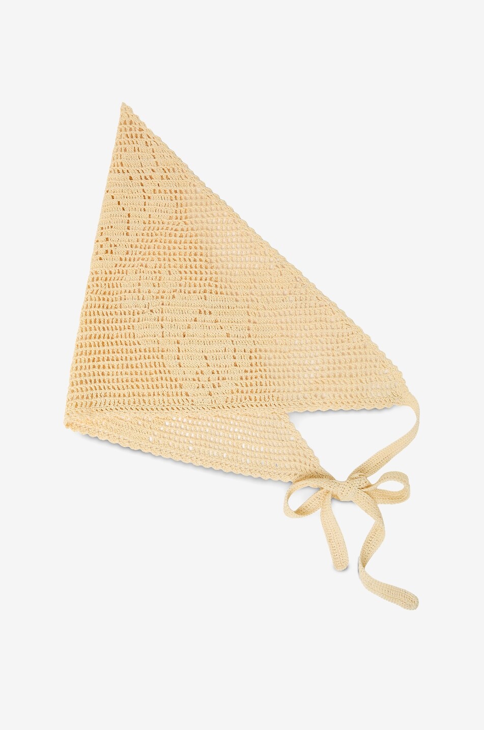 LOEFFLER RANDALL Viv cotton crochet head scarf Women LIGHT YELLOW 2
