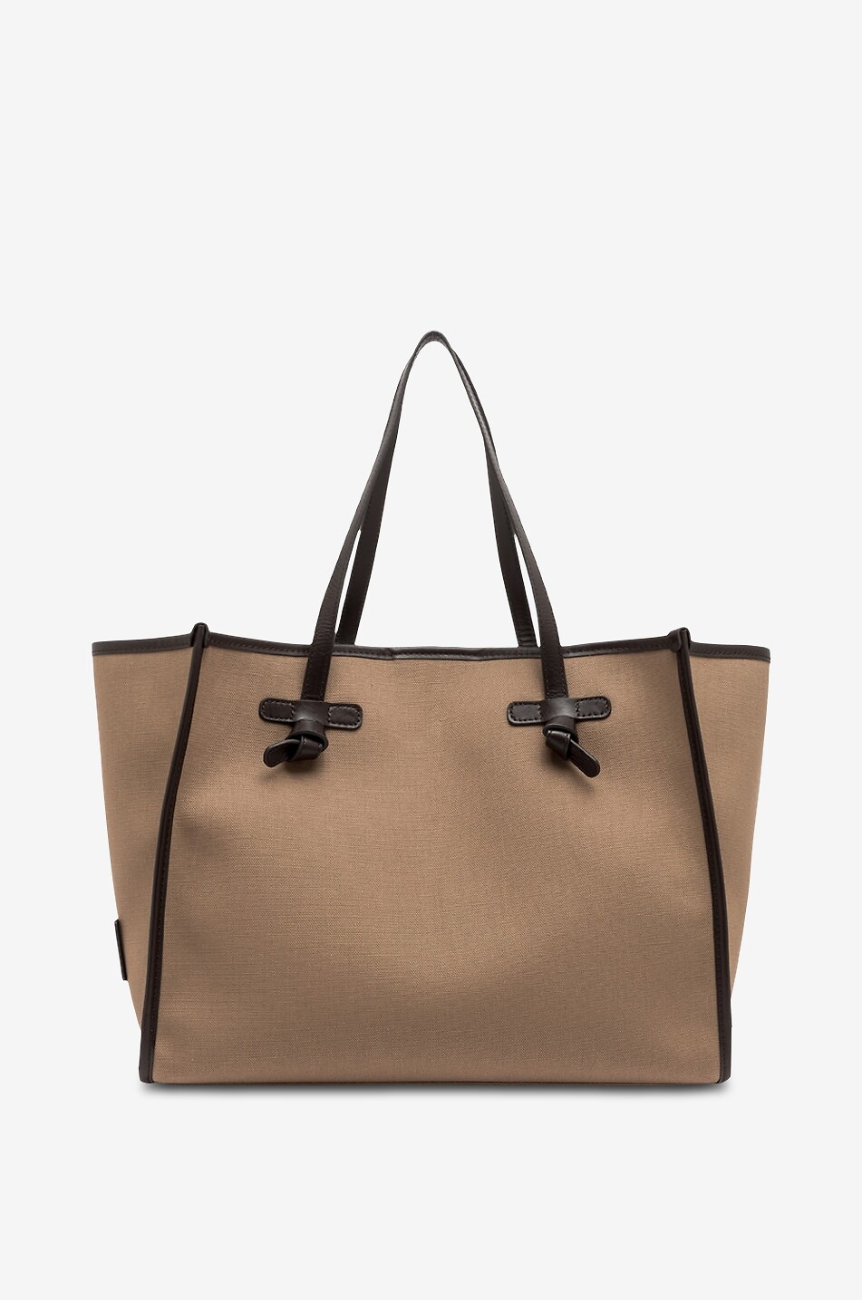 GIANNI CHIARINI Sac cabas en toile et cuir Marcella Large Femme BEIGE 4