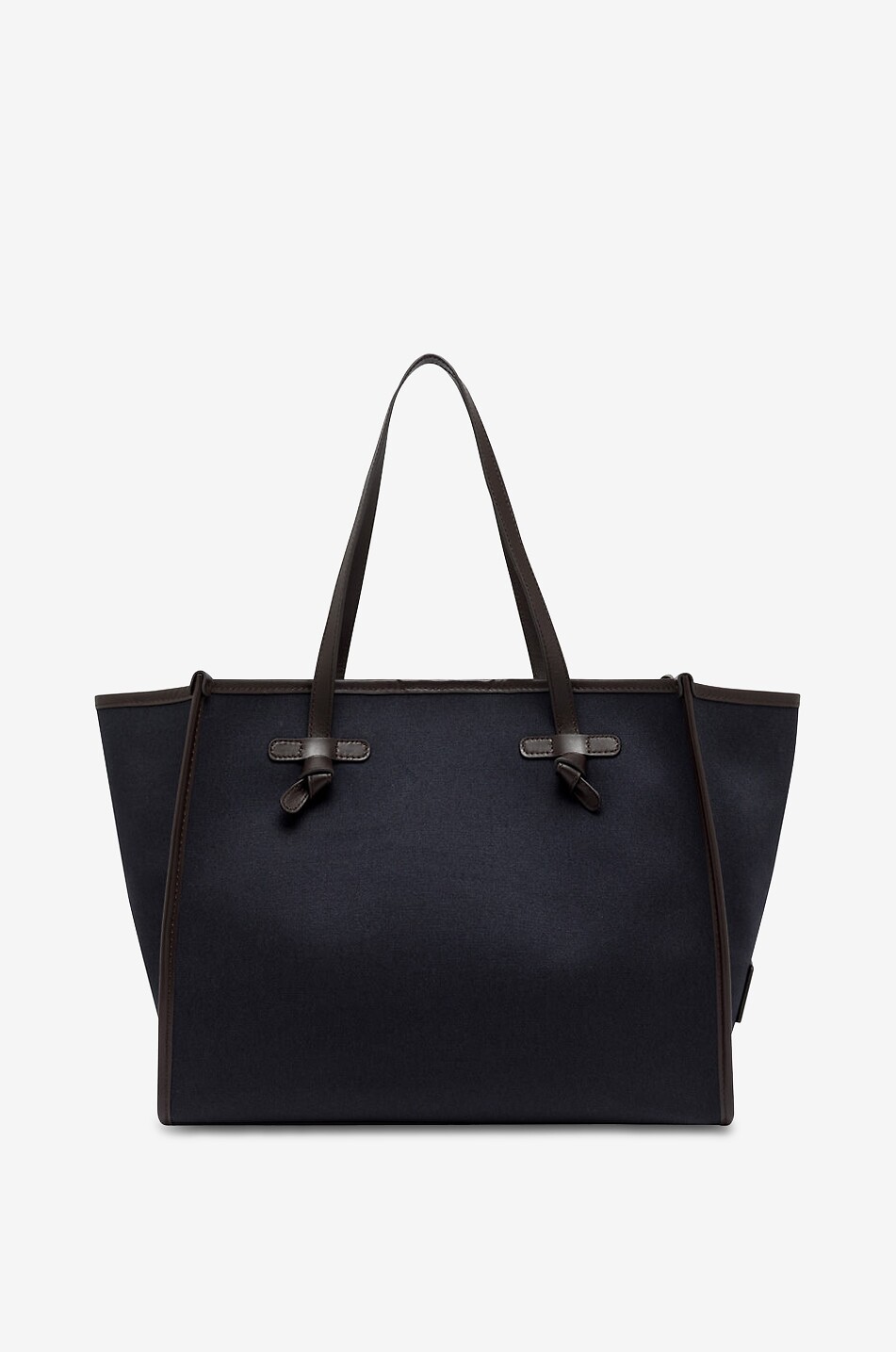 GIANNI CHIARINI Sac cabas en toile et cuir Marcella Large Femme BLEU FONCE 1