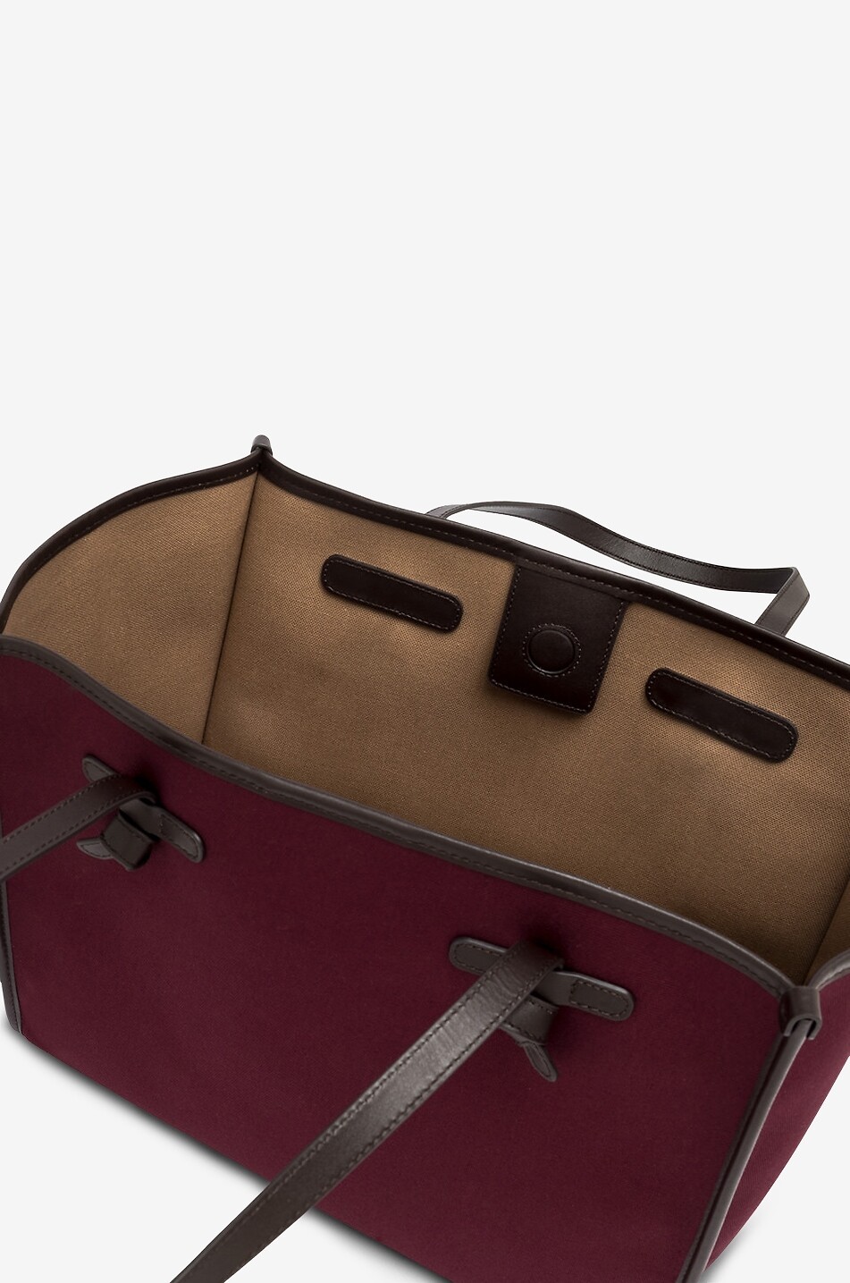 GIANNI CHIARINI Sac cabas en toile et cuir Marcella Large Femme ROUGE FONCÉ 4