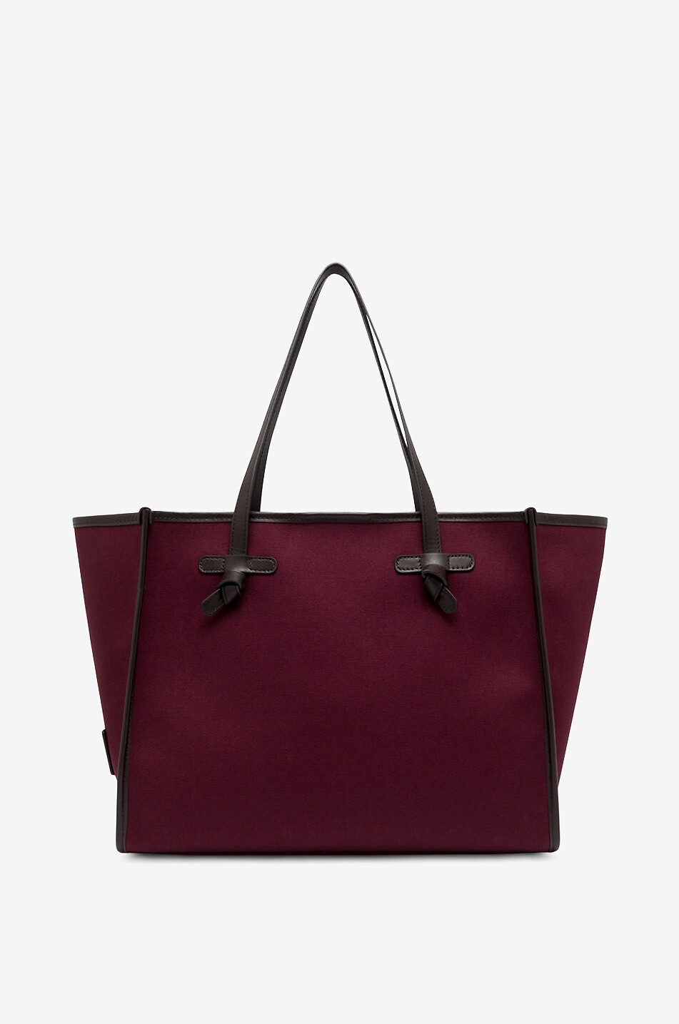 GIANNI CHIARINI Sac cabas en toile et cuir Marcella Large Femme ROUGE FONCÉ 5