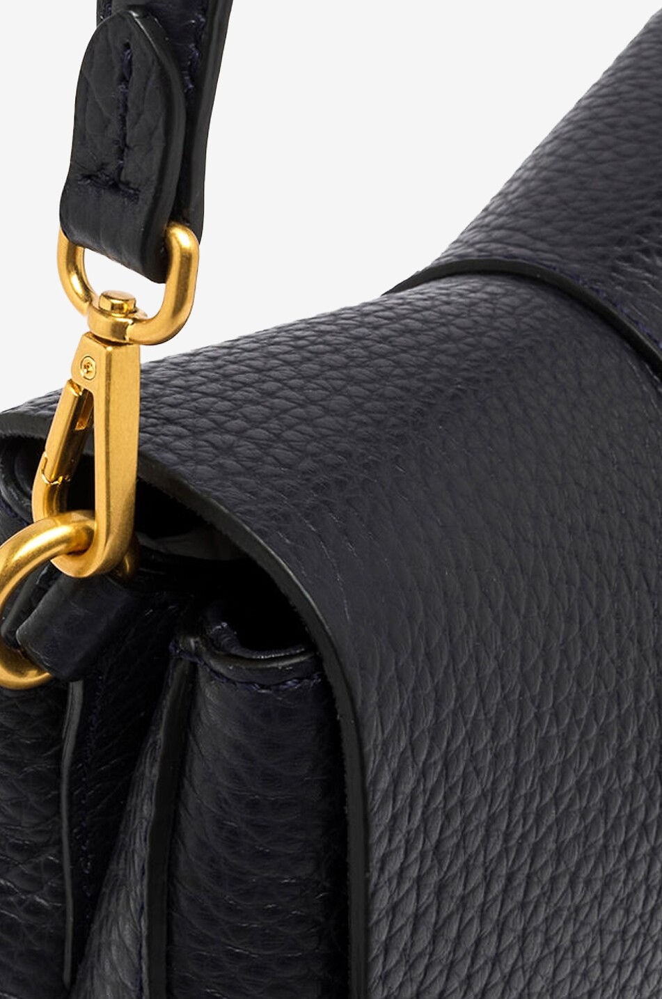 GIANNI CHIARINI Schultertasche aus genarbtem Leder Helena Round Medium Damen DUNKELBLAU 5