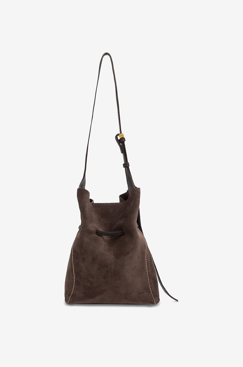 GIANNI CHIARINI Sienna Medium suede shoulder bag Women DARK BROWN 3