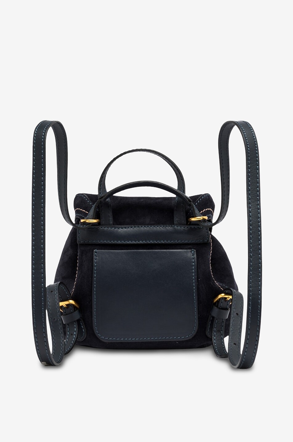 GIANNI CHIARINI Sac à dos en daim Violette Small Femme BLEU FONCE 2