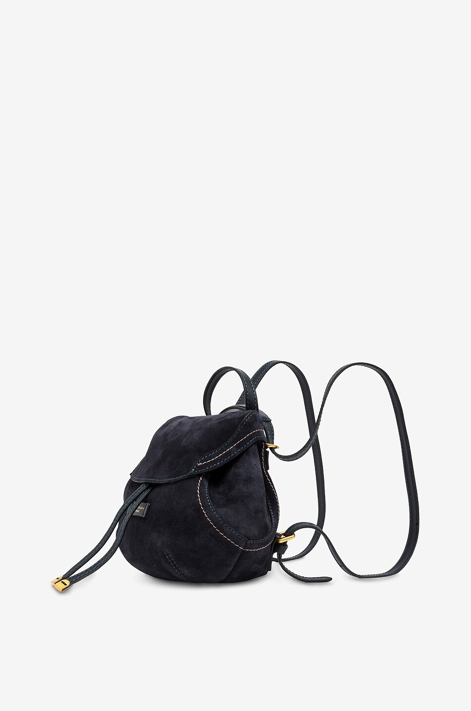 GIANNI CHIARINI Sac à dos en daim Violette Small Femme BLEU FONCE 3