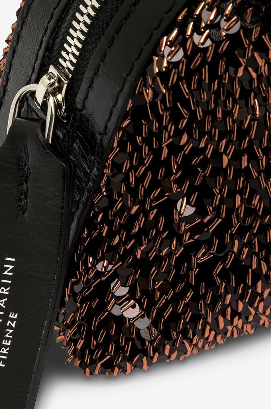 GIANNI CHIARINI Handtasche mit Pailletten aus Leder Alifa Small Damen BRONZEFARBEN 3