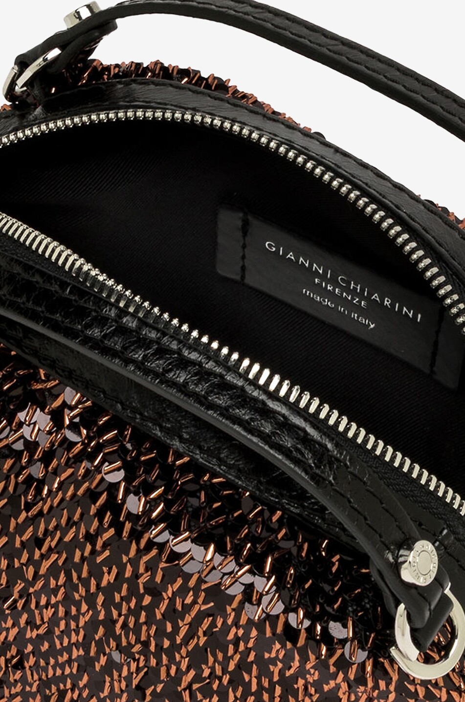 GIANNI CHIARINI Handtasche mit Pailletten aus Leder Alifa Small Damen BRONZEFARBEN 2
