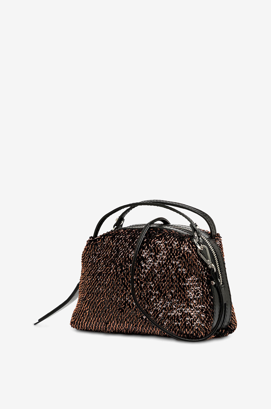 GIANNI CHIARINI Handtasche mit Pailletten aus Leder Alifa Small Damen BRONZEFARBEN 4