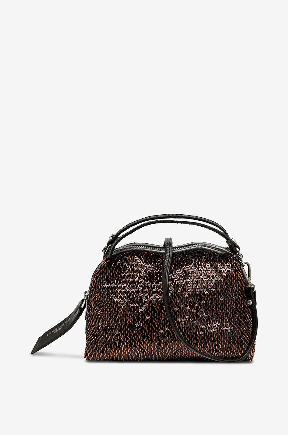 Handtasche mit Pailletten aus Leder Alifa Small