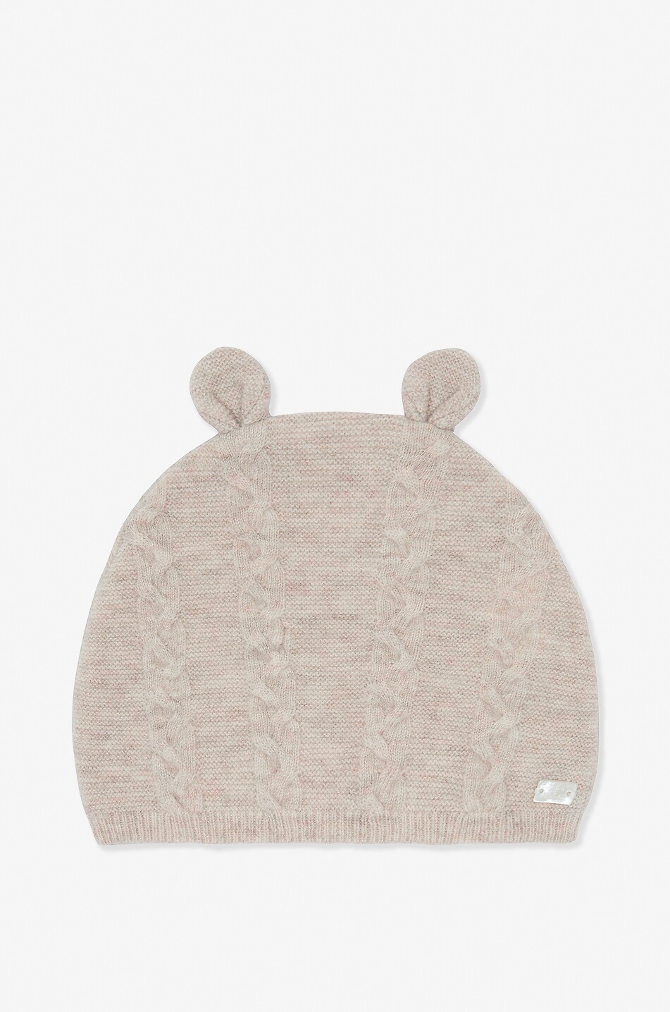 TARTINE ET CHOCOLAT Cable-knit wool and cashmere baby beanie with ears Baby BEIGE 1