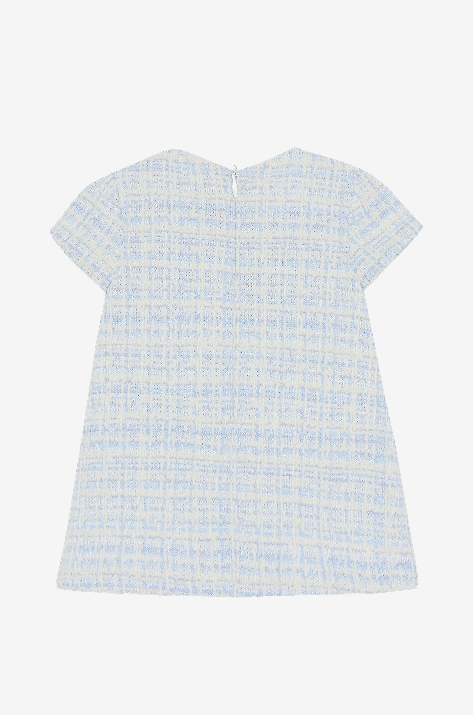 TARTINE ET CHOCOLAT Checked tweed baby A-line short-sleeved dress Baby EGGSHELL 2