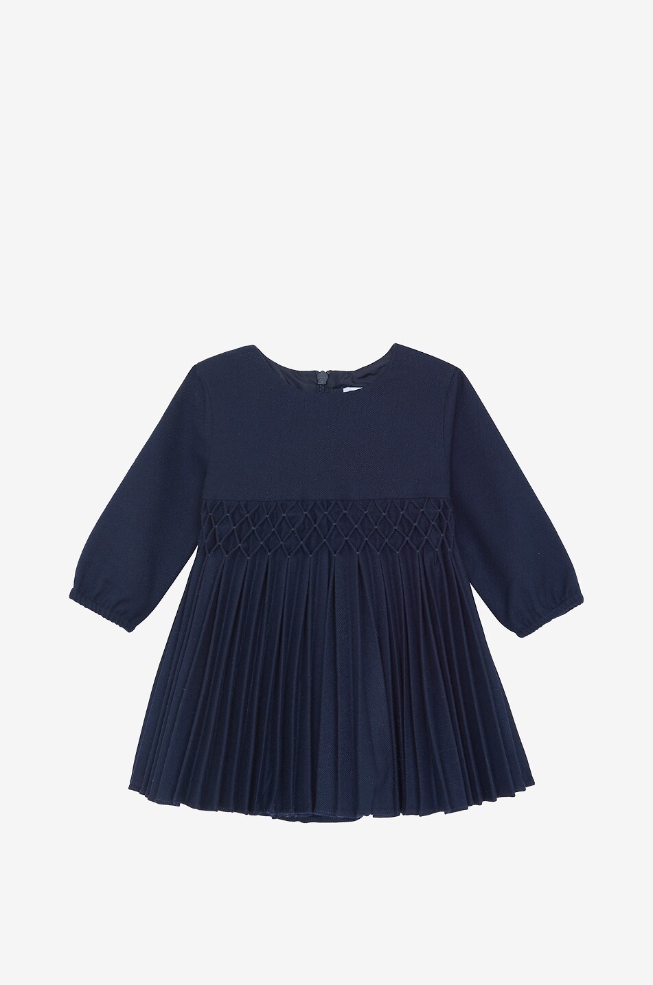 Smock waist baby long-sleeved empire dress