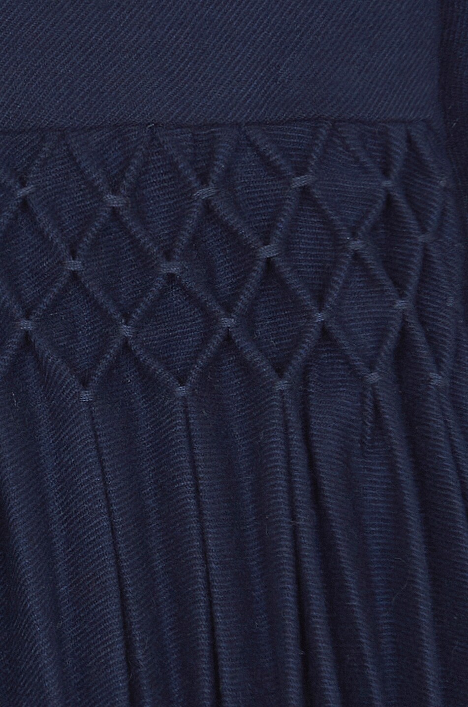 TARTINE ET CHOCOLAT Smock waist baby long-sleeved empire dress Baby MEDIUM BLUE 3