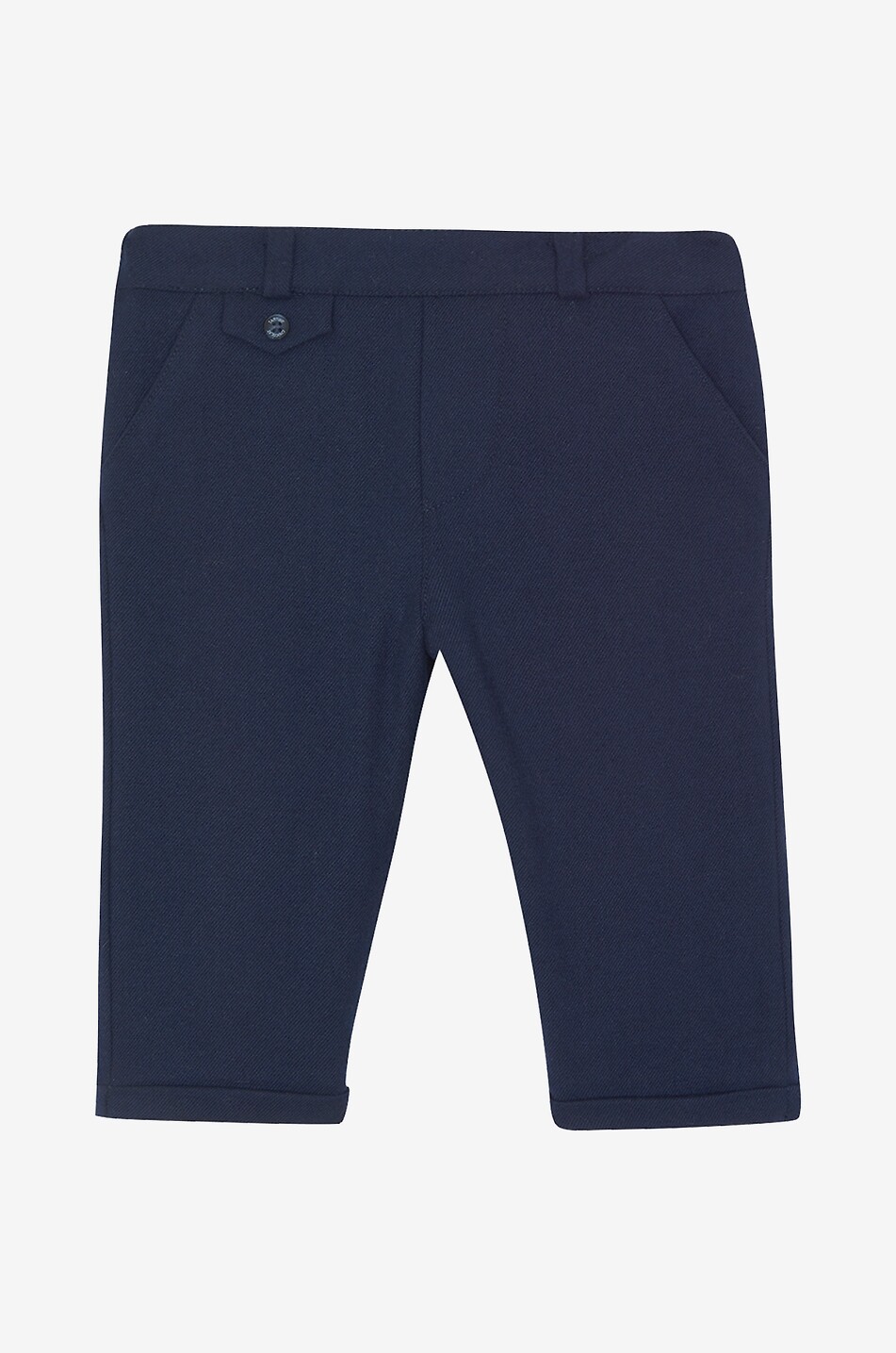 TARTINE ET CHOCOLAT Pantalon droit bébé en sergé effet laine Bébé BLEU MOYEN 1