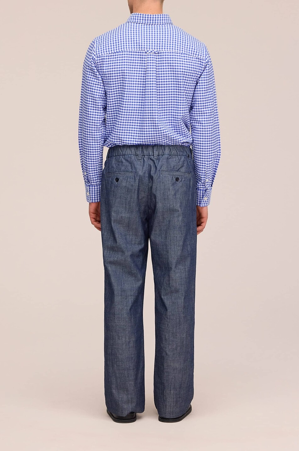NN07 Colby long-sleeved cotton gingham check shirt Men BLUE 3