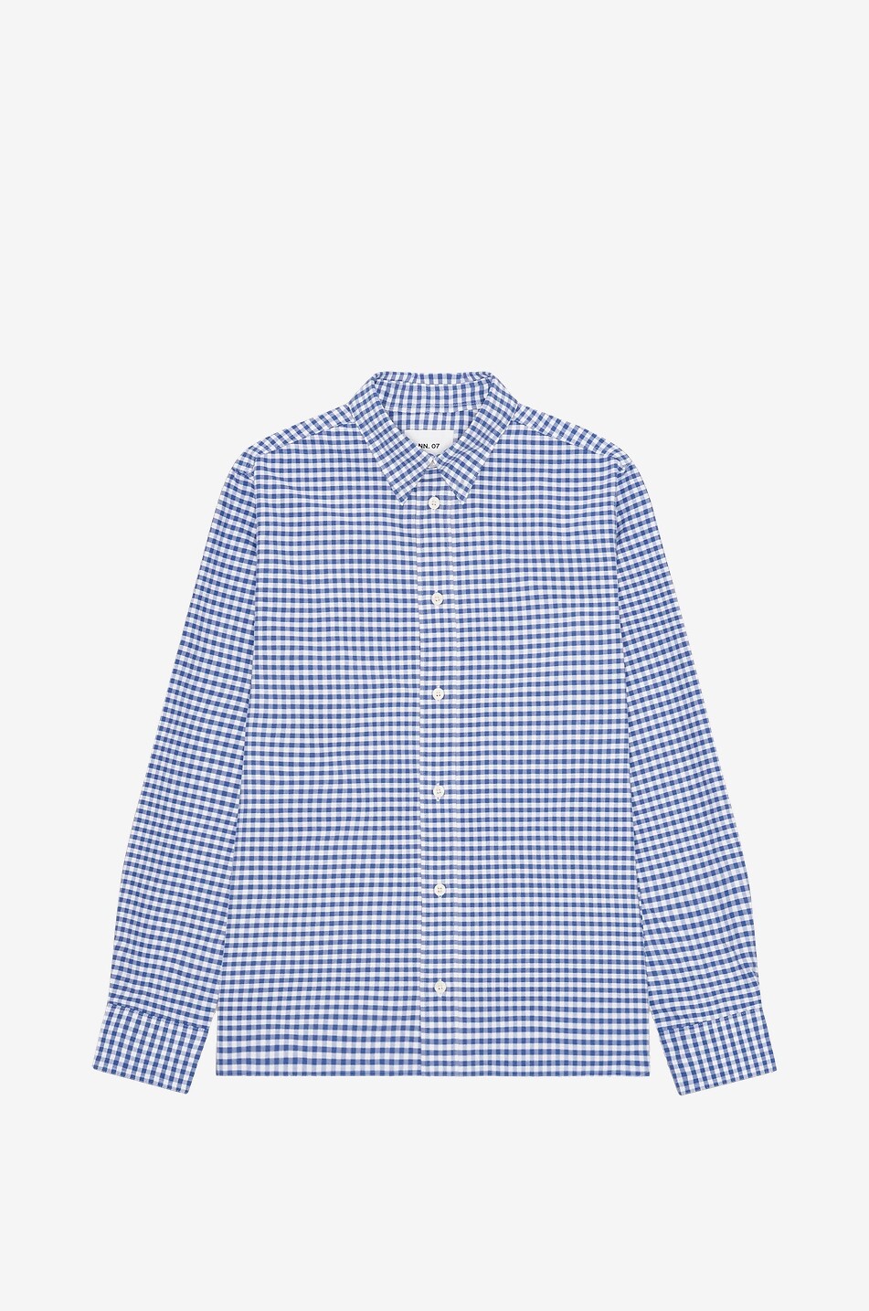 NN07 Colby long-sleeved cotton gingham check shirt Men BLUE 1