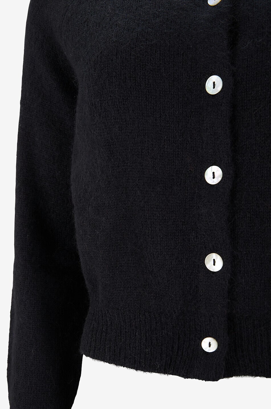 DÔEN Cardigan mit Rundhalsausschnitt aus Alpaka und Wolle Petra Damen SCHWARZ 5