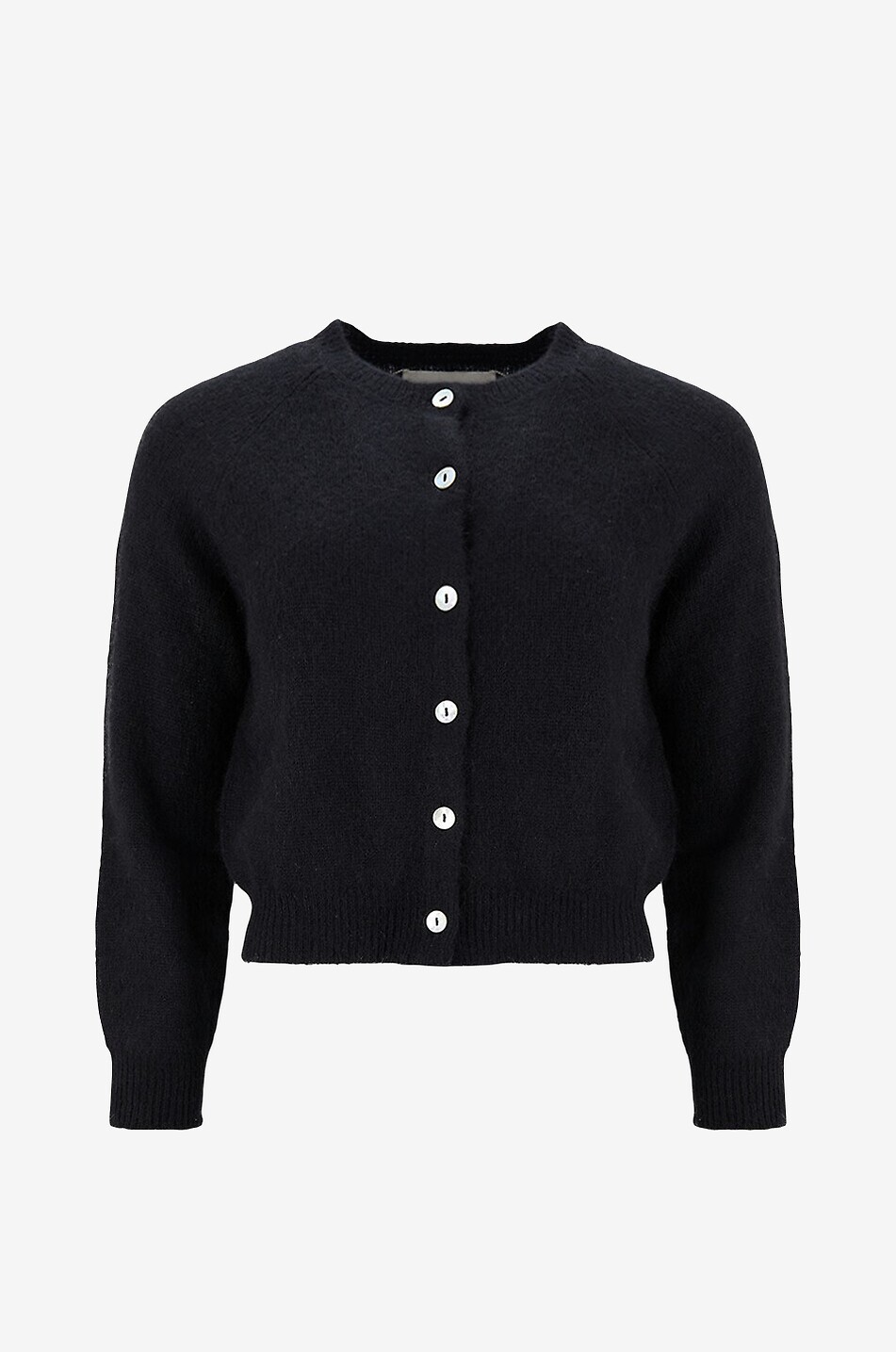 DÔEN Cardigan mit Rundhalsausschnitt aus Alpaka und Wolle Petra Damen SCHWARZ 1