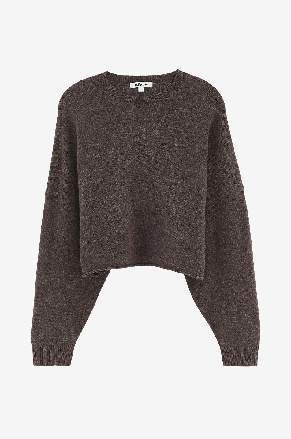 BELLEROSE Pull coversize en laine mérinos mélangée fille Gimah Fille MARRON FONCÉ 1
