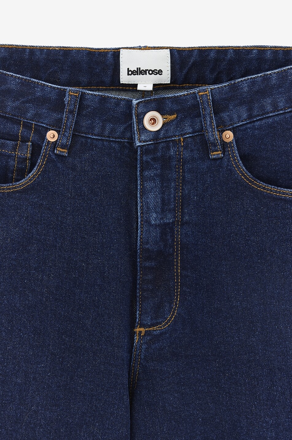 BELLEROSE Wanda girls' dark-washed cotton denim wide-leg jeans Girl DARK BLUE 3
