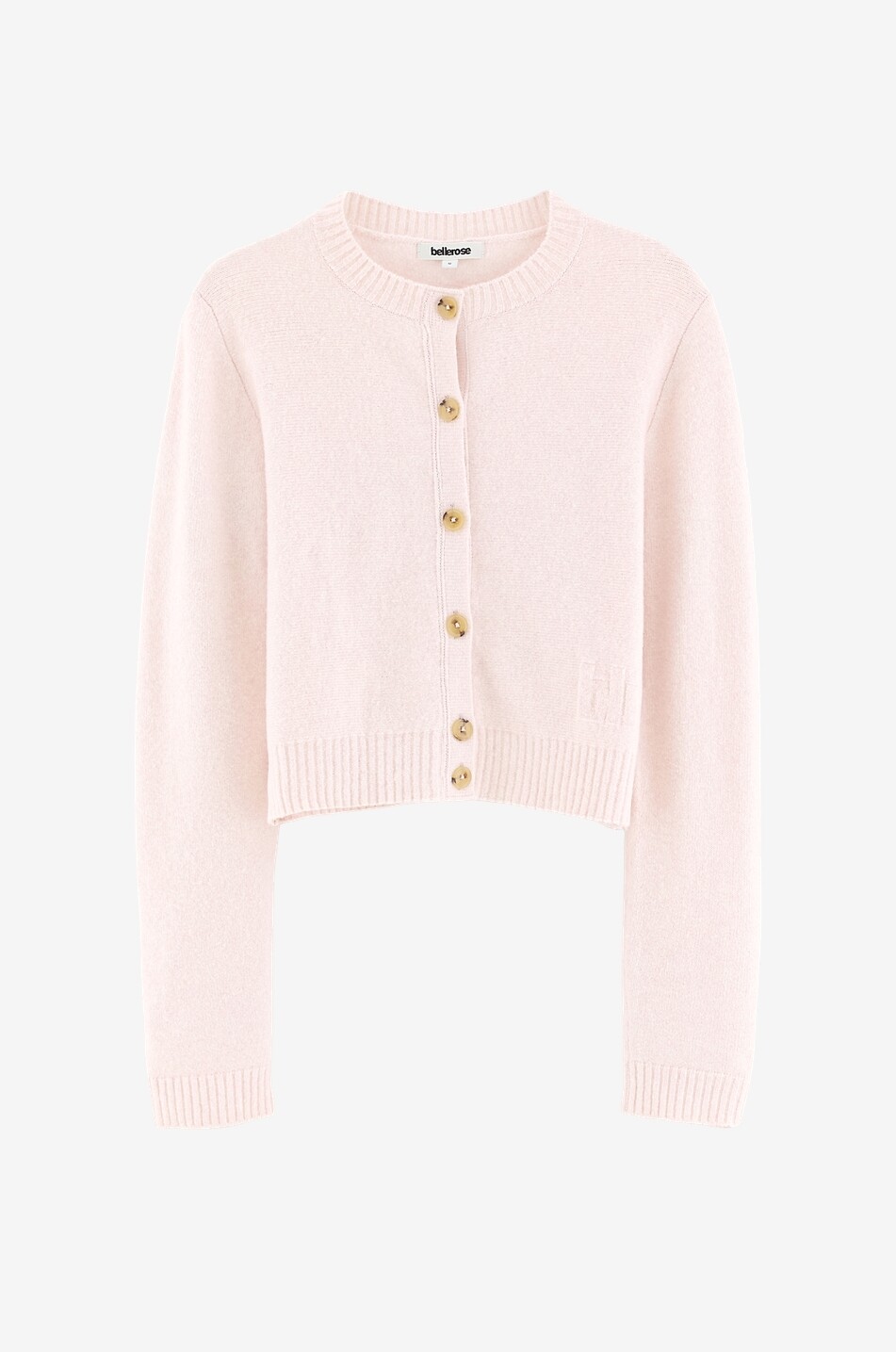 Cardigan à col rond en coton mélangé fille Dosyk