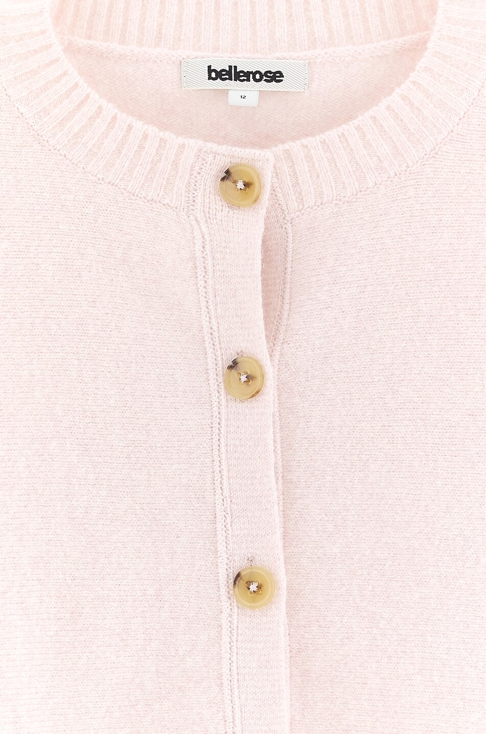 BELLEROSE Cardigan à col rond en coton mélangé fille Dosyk Fille ROSE CLAIR 3