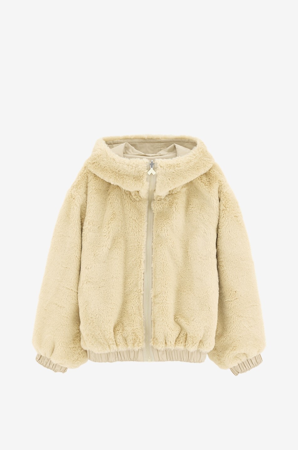 Wendbare Mädchen-Jacke aus Nylon und Kunstpelz Hasty