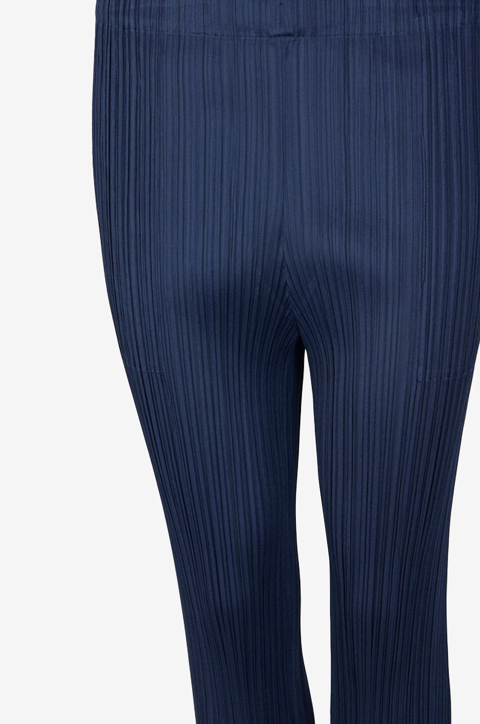 PLEATS PLEASE Pleated straight-leg crêpe trousers Women DARK BLUE 3