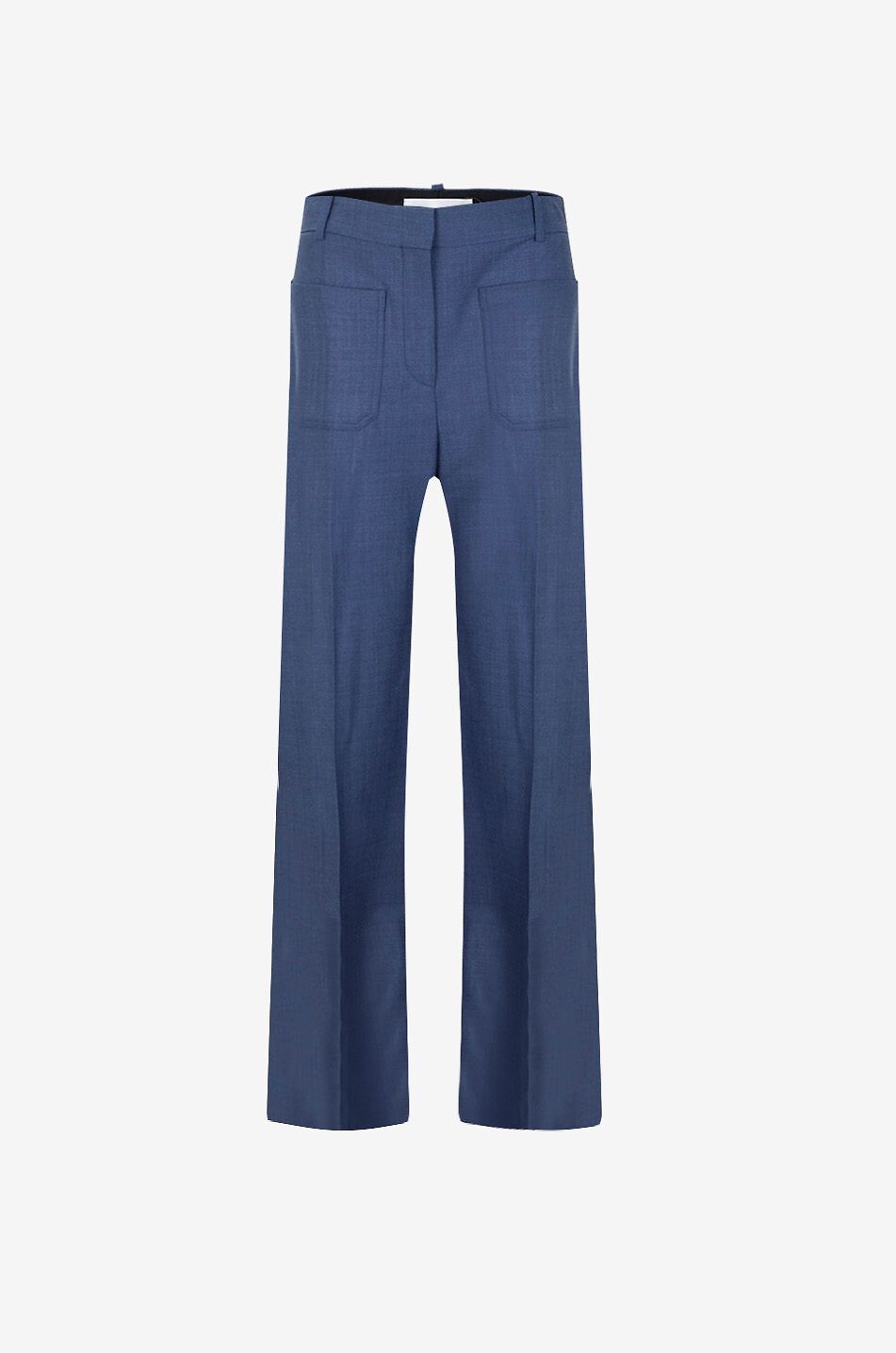 VICTORIA BECKHAM Alina flared trousers in blended virgin wool Women DARK BLUE 1