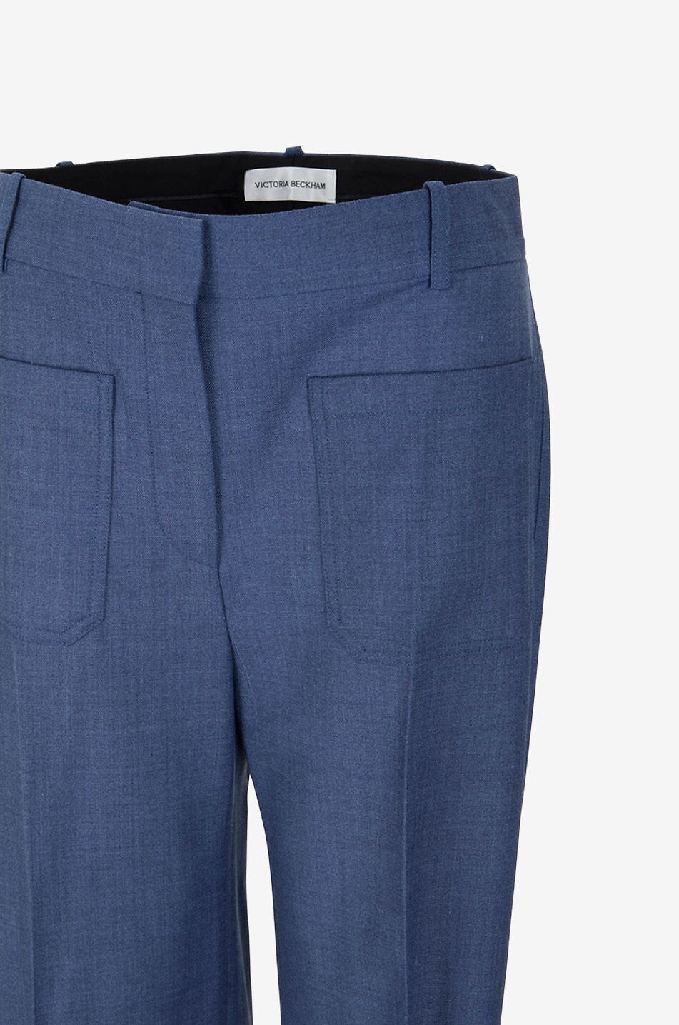VICTORIA BECKHAM Alina flared trousers in blended virgin wool Women DARK BLUE 3