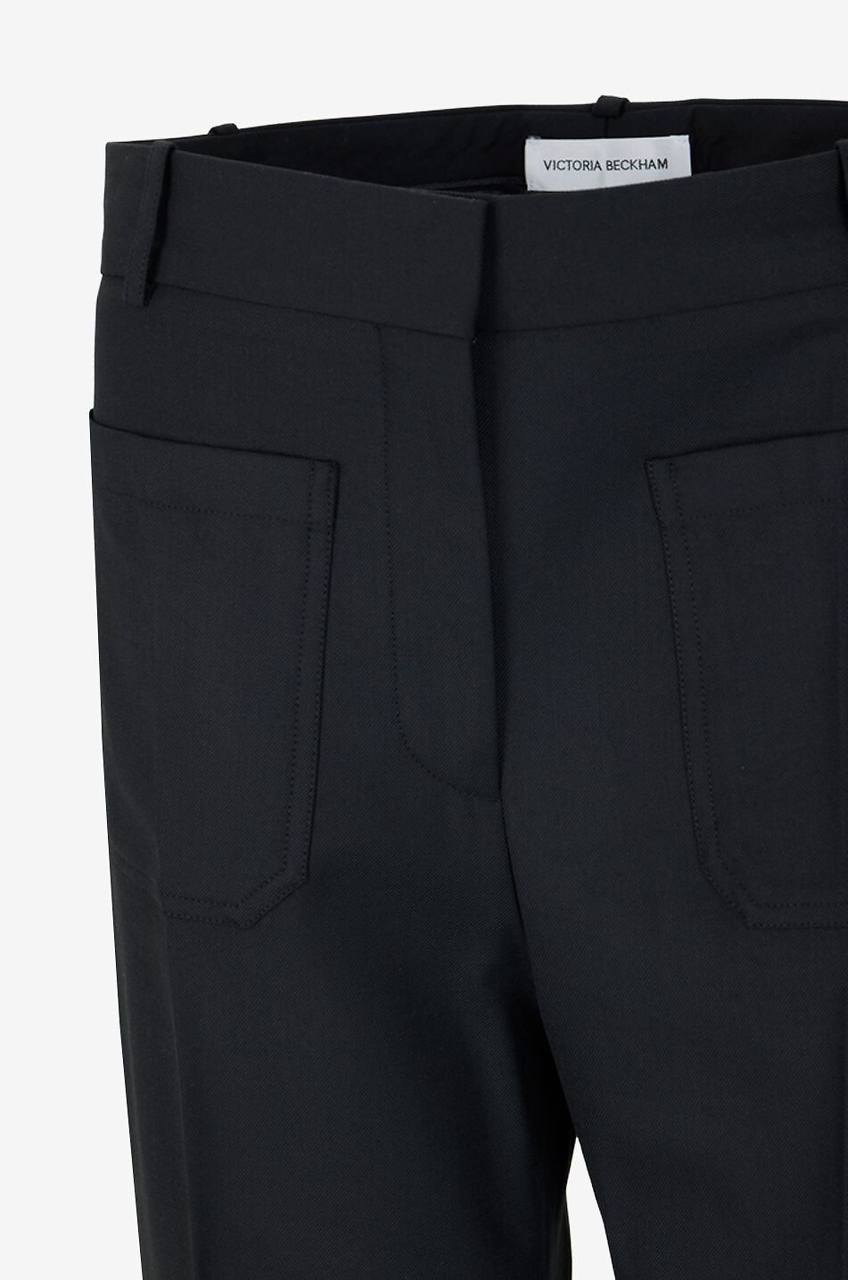 VICTORIA BECKHAM Alina flared trousers in blended virgin wool Women BLACK 3