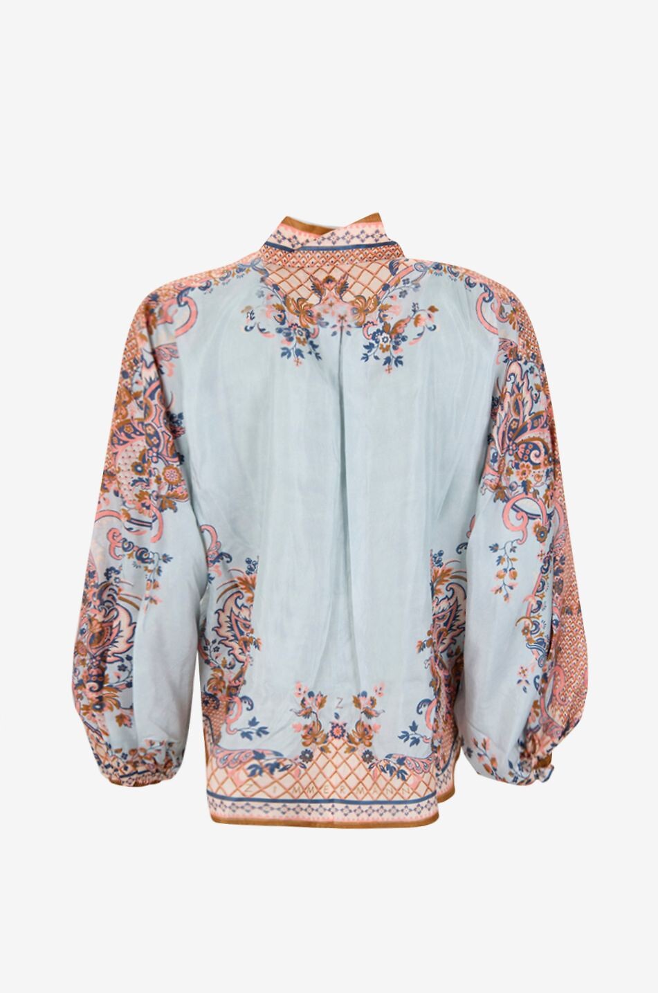 ZIMMERMANN Aster Paisley printed silk necktie blouse Women LIGHT BLUE 2