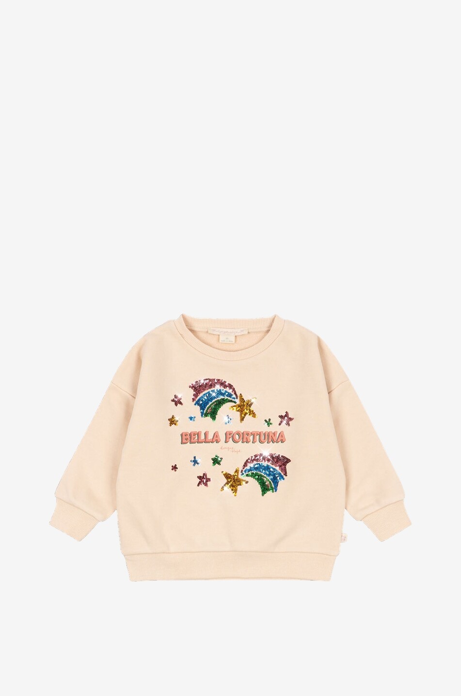 Mädchen-Rundhalssweatshirt mit Paillettenstickereien Lou Bella Fortuna