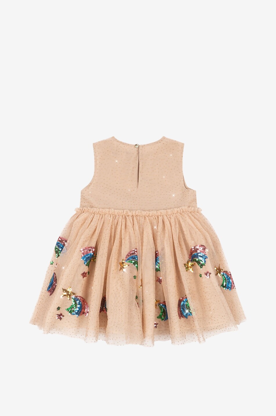 KONGES SLØJD Yvonne girl's sleeveless sequin tulle dress Girl BEIGE 2