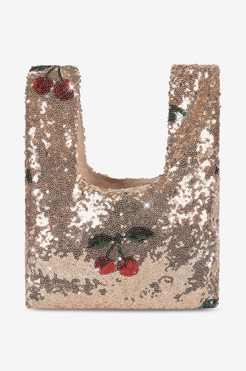 Sac cabas à sequins motif cerise fille Starla