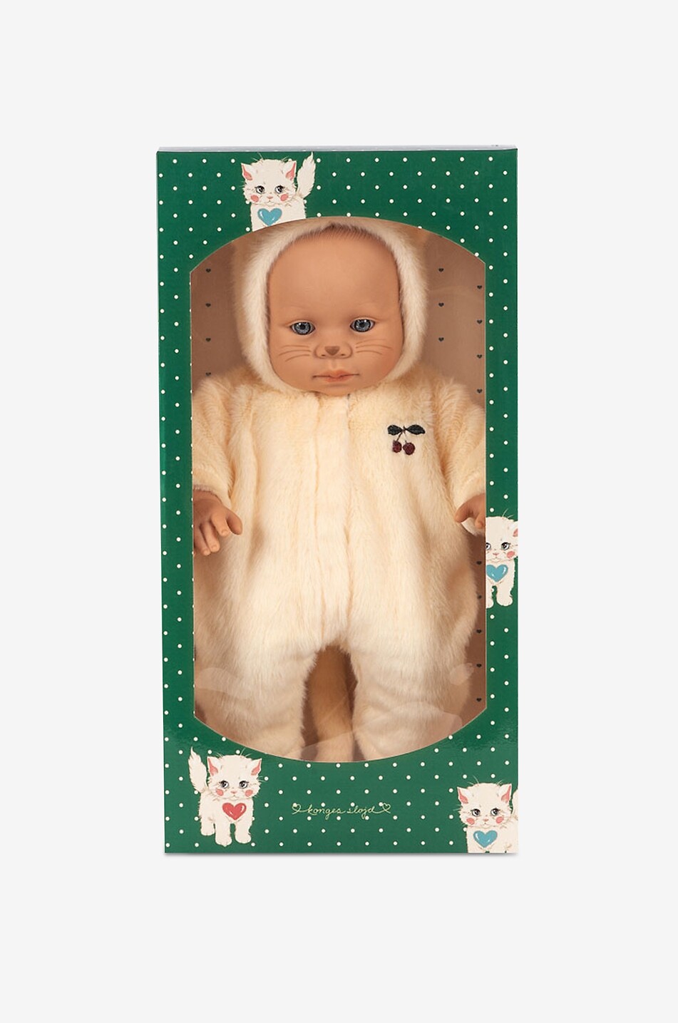 KONGES SLØJD Poupée enfant à combinaison peluche à capuche Kitty Unisexe BLANC CASSE 8