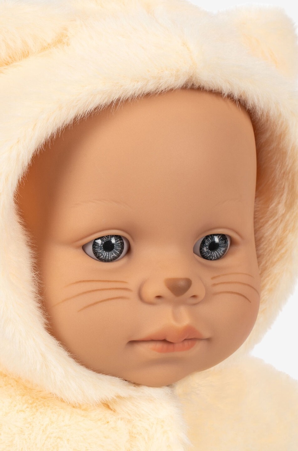 KONGES SLØJD Poupée enfant à combinaison peluche à capuche Kitty Unisexe BLANC CASSE 6