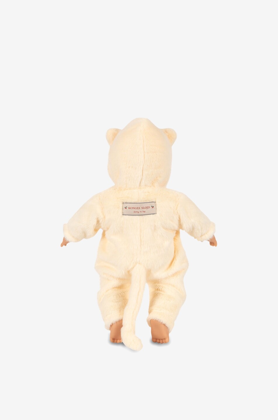 KONGES SLØJD Poupée enfant à combinaison peluche à capuche Kitty Unisexe BLANC CASSE 3