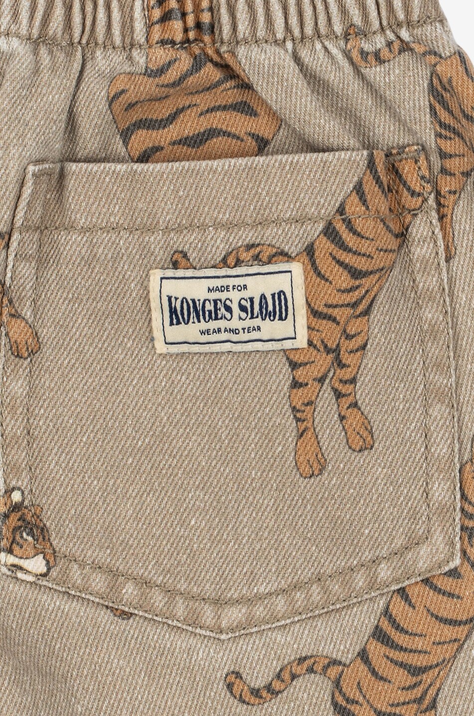 KONGES SLØJD Magot tiger-printed boys' carrot jeans Boy [akeneo-beigefonce] 3