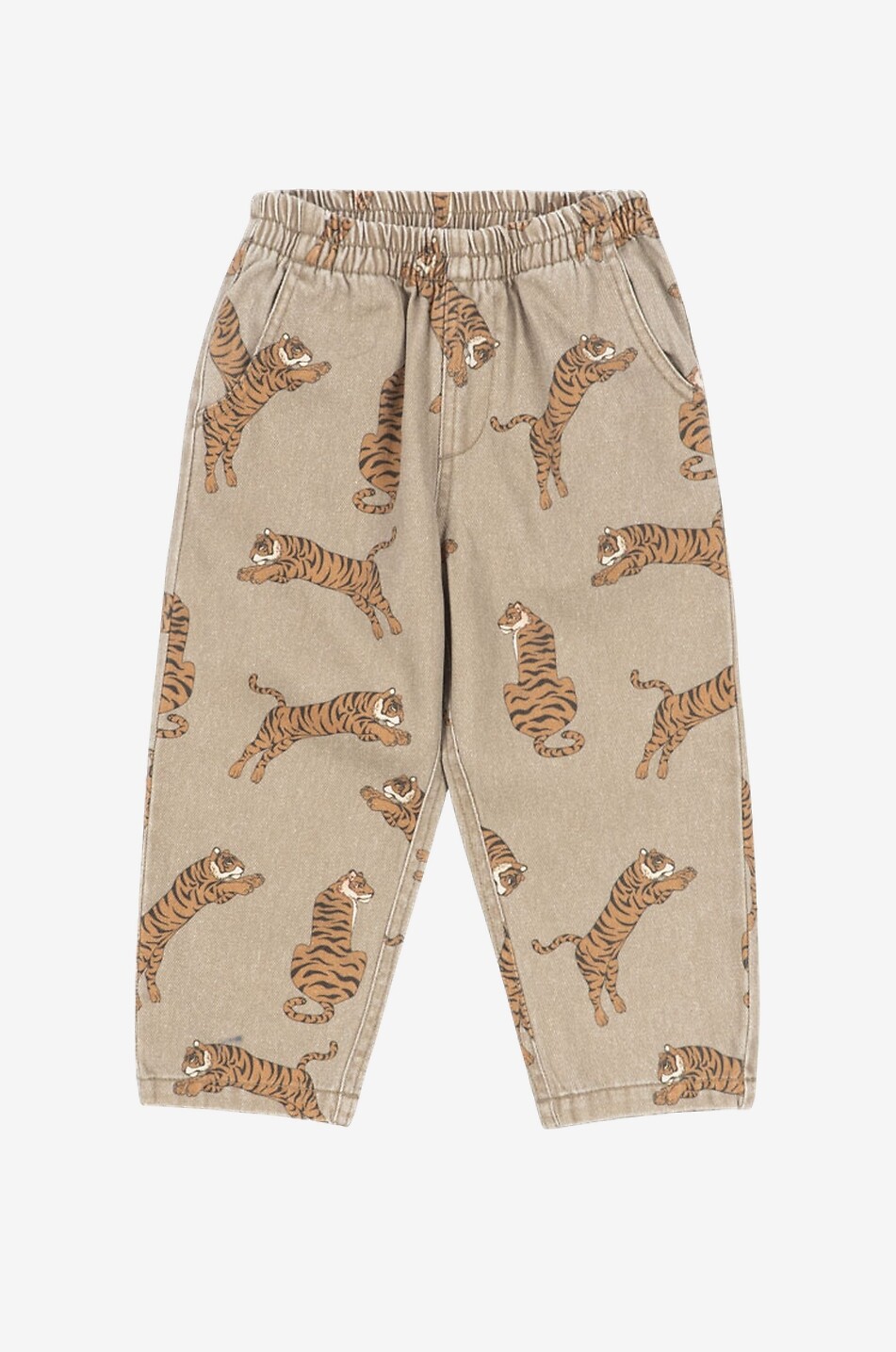 KONGES SLØJD Magot tiger-printed boys' carrot jeans Boy [akeneo-beigefonce] 1