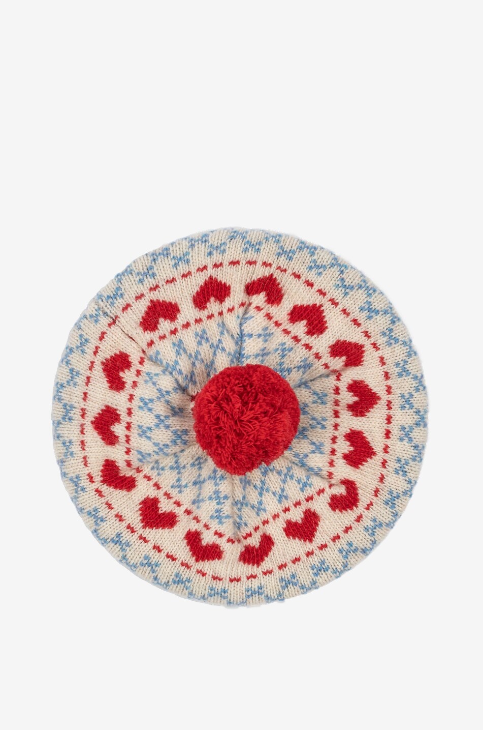 Belou jacquard knit wool blend children's beret