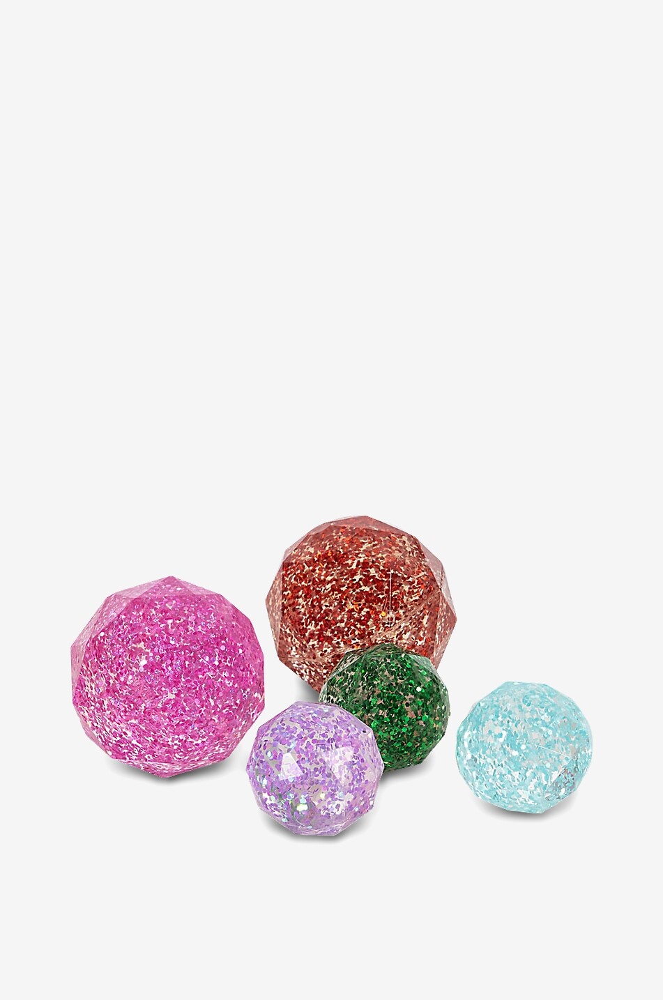 KONGES SLØJD Set aus 14 facettierten Glitter-Springbällen Star Unisex BUNT 3