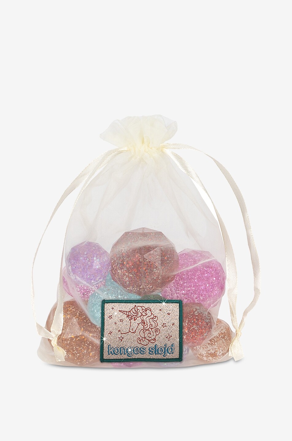KONGES SLØJD Set aus 14 facettierten Glitter-Springbällen Star Unisex BUNT 2