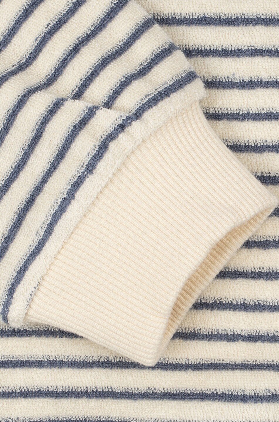 KONGES SLØJD Sweat-shirt rayé en éponge de coton Itty Lemon Garçon BLEU 5