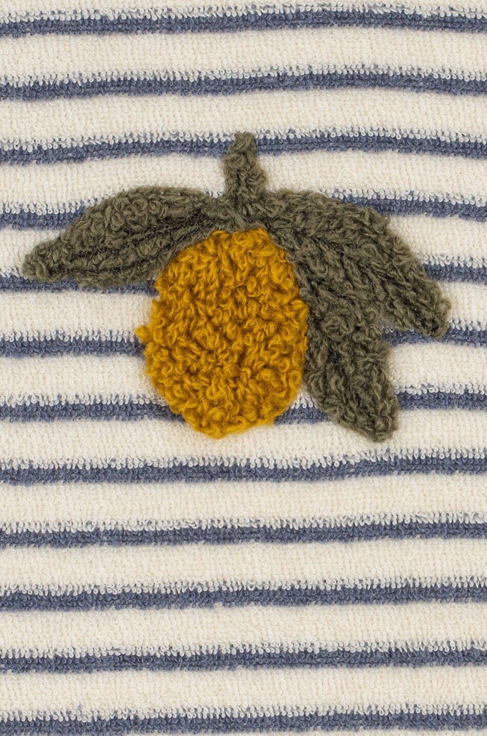 KONGES SLØJD Sweat-shirt rayé en éponge de coton Itty Lemon Garçon BLEU 4