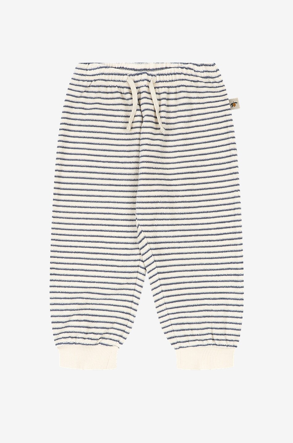 Itty boy's striped organic cotton terry joggers