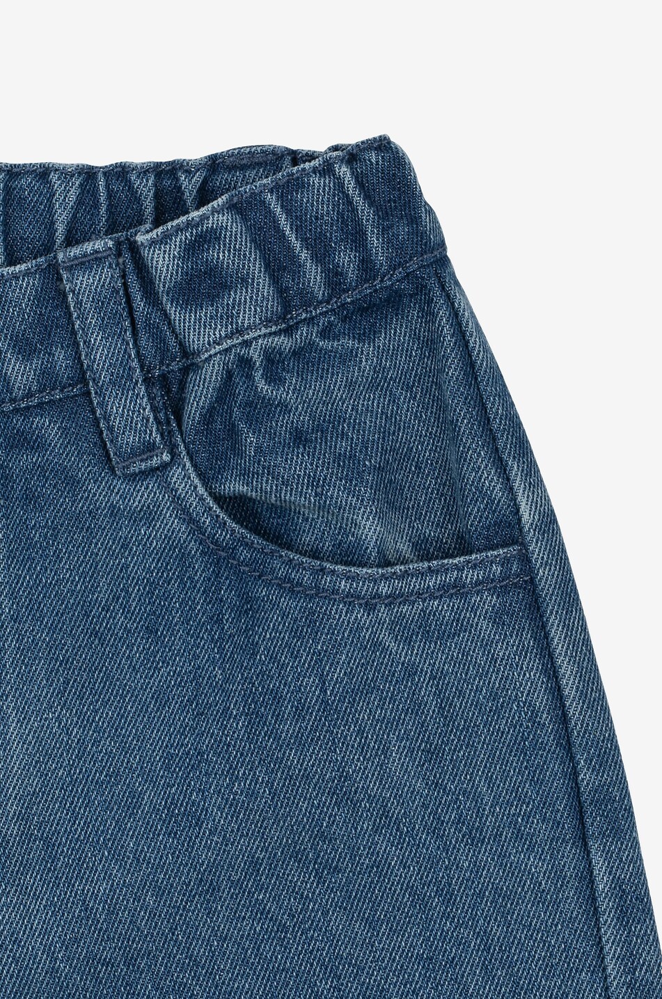 KONGES SLØJD Jean en coton organique à taille élastiquée enfant Elba Unisexe BLEU FONCE 4