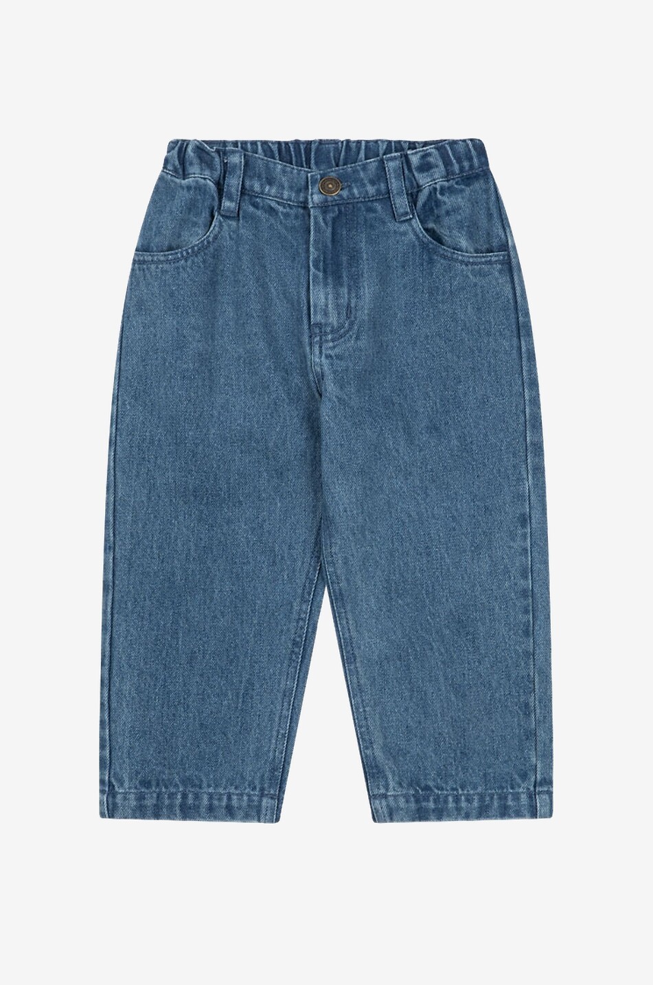 KONGES SLØJD Jean en coton organique à taille élastiquée enfant Elba Unisexe BLEU FONCE 1