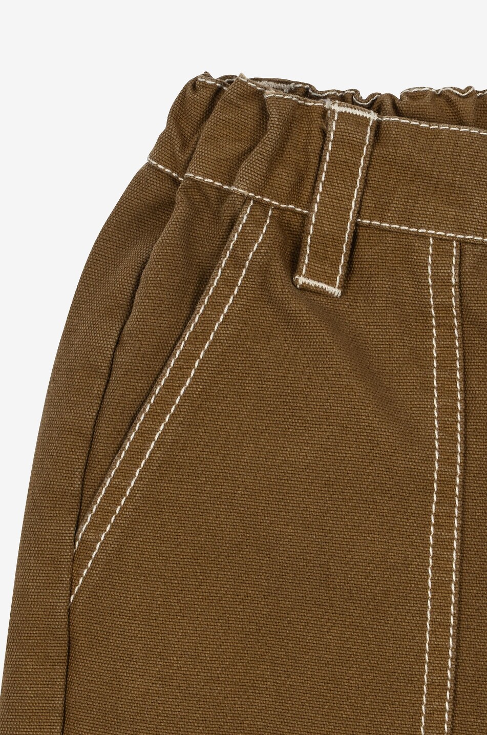 KONGES SLØJD Rida boy's organic cotton canvas trousers Boy BROWN 5