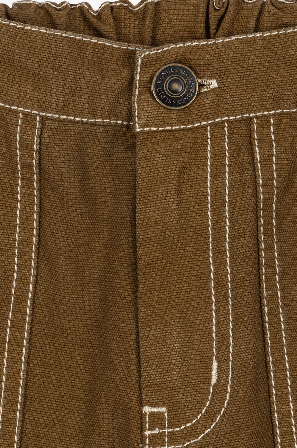 KONGES SLØJD Rida boy's organic cotton canvas trousers Boy BROWN 4